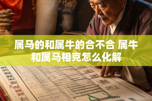 属马的和属牛的合不合 属牛和属马相克怎么化解