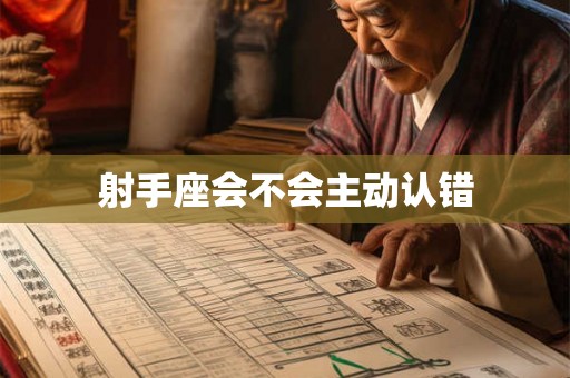 射手座会不会主动认错
