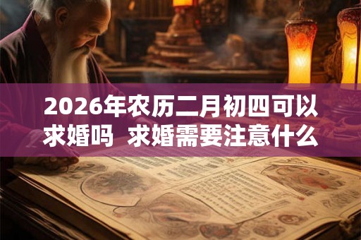 2026年农历二月初四可以求婚吗  求婚需要注意什么