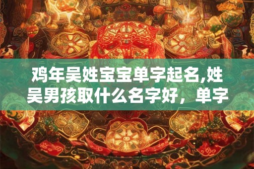 鸡年吴姓宝宝单字起名,姓吴男孩取什么名字好，单字
