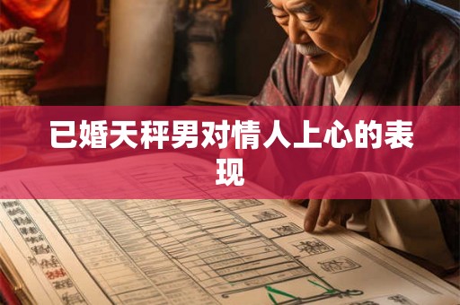 已婚天秤男对情人上心的表现 已婚天秤男对情人上心的表现