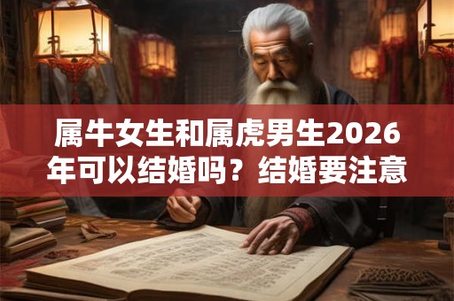 属牛女生和属虎男生2026年可以结婚吗？结婚要注意什么？