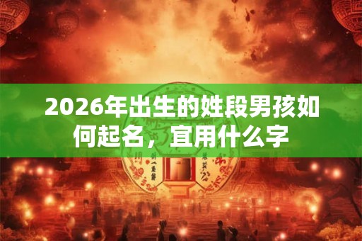 2026年出生的姓段男孩如何起名，宜用什么字