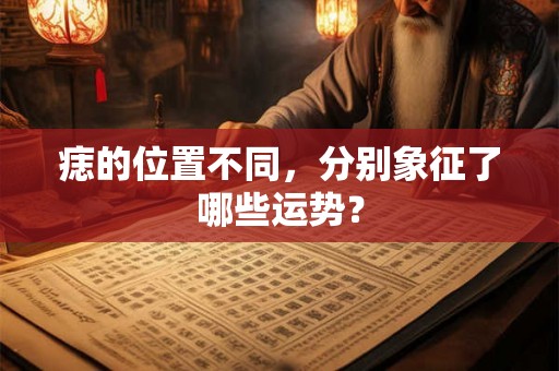 痣的位置不同，分别象征了哪些运势？