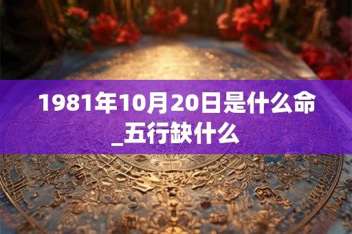 1981年10月20日是什么命_五行缺什么