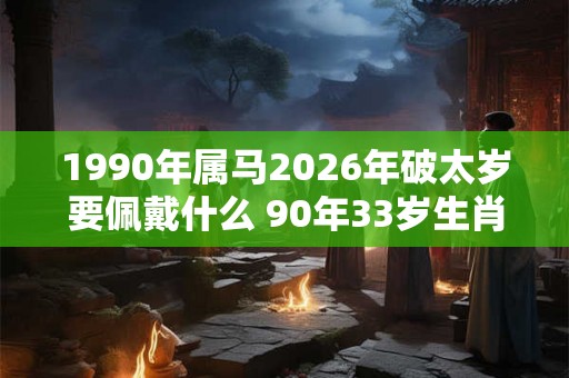 1990年属马2026年破太岁要佩戴什么 90年33岁生肖马犯太岁怎么化解