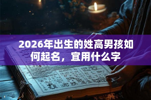 2026年出生的姓高男孩如何起名,宜用什么字 2026年出生的姓高男孩如何起名,宜用什么字