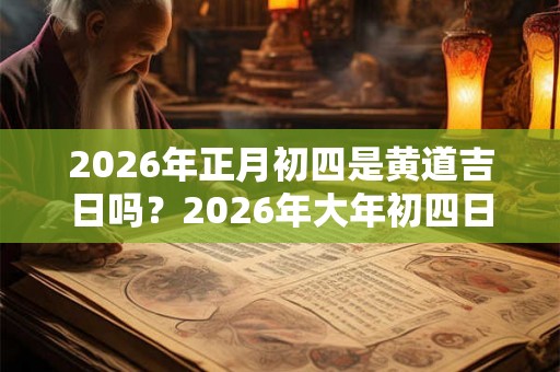 2026年正月初四是黄道吉日吗？2026年大年初四日子好吗？