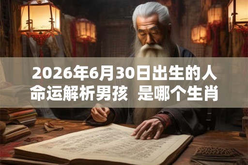 2026年6月30日出生的人命运解析男孩  是哪个生肖