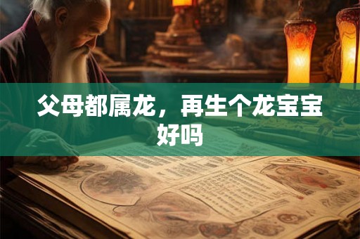 父母都属龙，再生个龙宝宝好吗