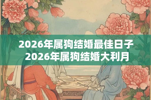 2026年属狗结婚最佳日子 2026年属狗结婚大利月 2026年属狗结婚最佳日子 2026年属狗结婚大利月