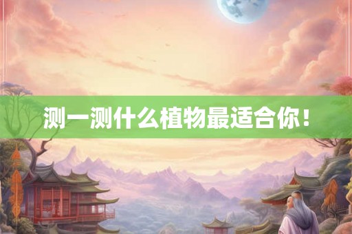 测一测什么植物最适合你！