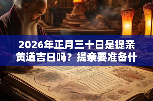 2026年正月三十日是提亲黄道吉日吗?提亲要准备什么? 2026年正月三十日是提亲黄道吉日吗?提亲要准备什么?