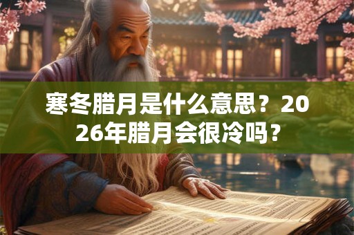 寒冬腊月是什么意思？2026年腊月会很冷吗？