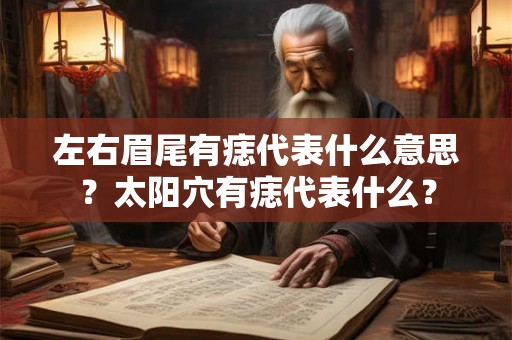 左右眉尾有痣代表什么意思？太阳穴有痣代表什么？