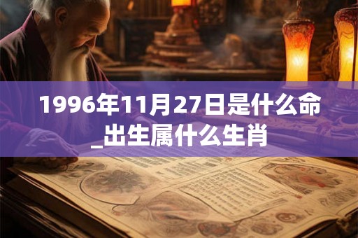 1996年11月27日是什么命_出生属什么生肖