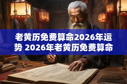 老黄历免费算命2026年运势 2026年老黄历免费算命运势如何 老黄历免费算命2026年运势 2026年老黄历免费算命运势如何