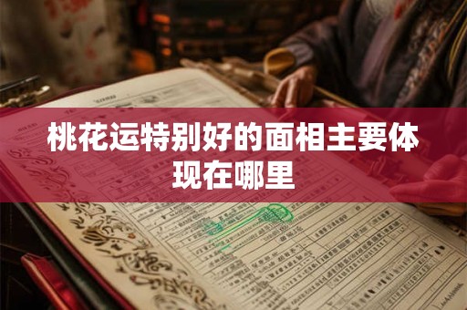 桃花运特别好的面相主要体现在哪里