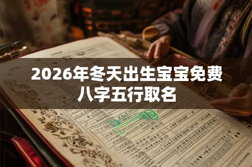 2026年冬天出生宝宝免费八字五行取名