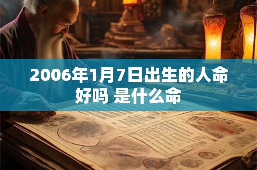 2006年1月7日出生的人命好吗 是什么命