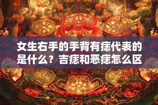 女生右手的手背有痣代表的是什么？吉痣和恶痣怎么区分？