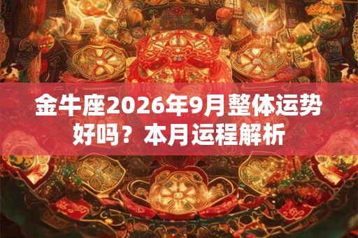 金牛座2026年9月整体运势好吗?本月运程解析 金牛座2026年9月整体运势好吗?本月运程解析