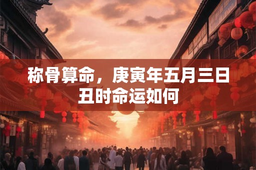 称骨算命，庚寅年五月三日丑时命运如何