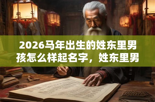 2026马年出生的姓东里男孩怎么样起名字，姓东里男孩好名推荐