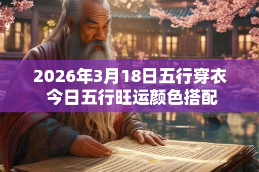 2026年3月18日五行穿衣 今日五行旺运颜色搭配 2026年3月18日五行穿衣 今日五行旺运颜色搭配