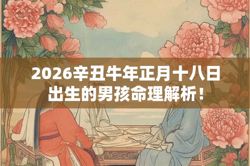 2026辛丑牛年正月十八日出生的男孩命理解析! 2026辛丑牛年正月十八日出生的男孩命理解析!