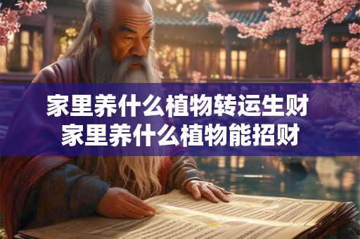 家里养什么植物转运生财 家里养什么植物能招财