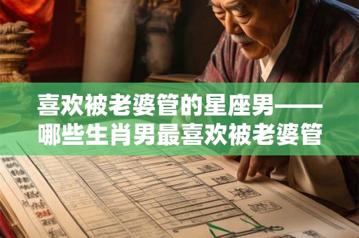 喜欢被老婆管的星座男——哪些生肖男最喜欢被老婆管