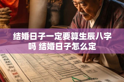 结婚日子一定要算生辰八字吗 结婚日子怎么定