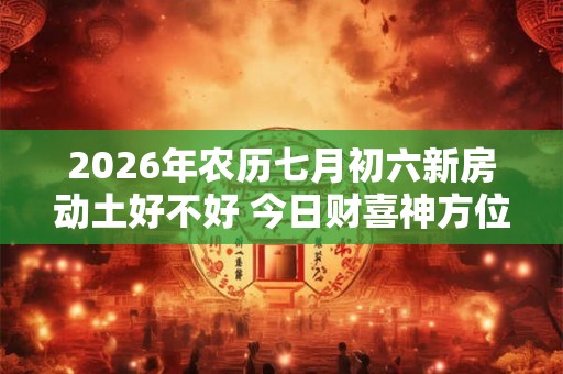 2026年农历七月初六新房动土好不好 今日财喜神方位