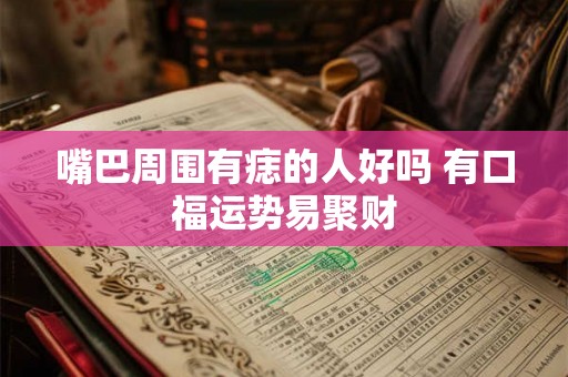 嘴巴周围有痣的人好吗 有口福运势易聚财 嘴巴周围有痣的人好吗 有口福运势易聚财