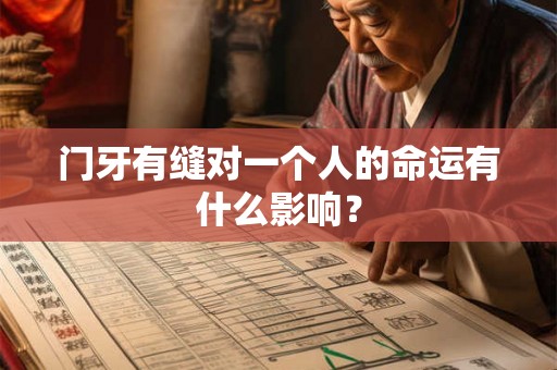 门牙有缝对一个人的命运有什么影响？