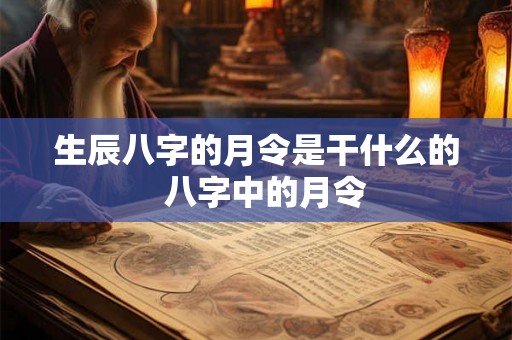 生辰八字的月令是干什么的  八字中的月令