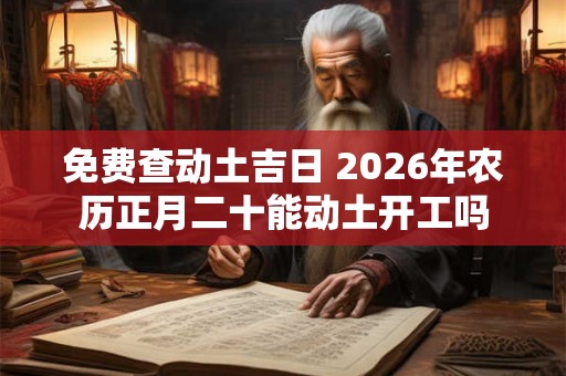 免费查动土吉日 2026年农历正月二十能动土开工吗