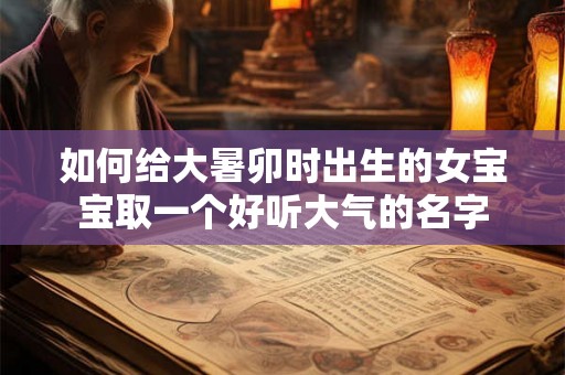 如何给大暑卯时出生的女宝宝取一个好听大气的名字