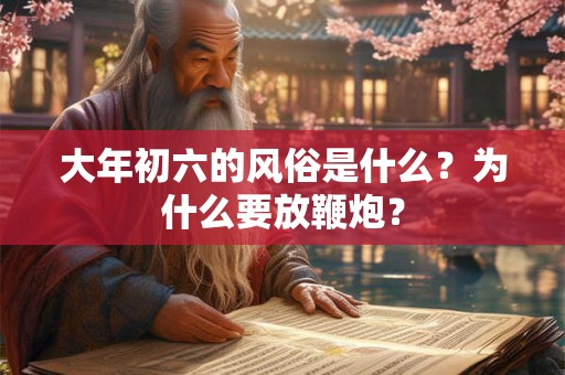 大年初六的风俗是什么？为什么要放鞭炮？