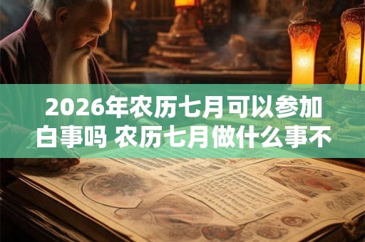 2026年农历七月可以参加白事吗 农历七月做什么事不吉利