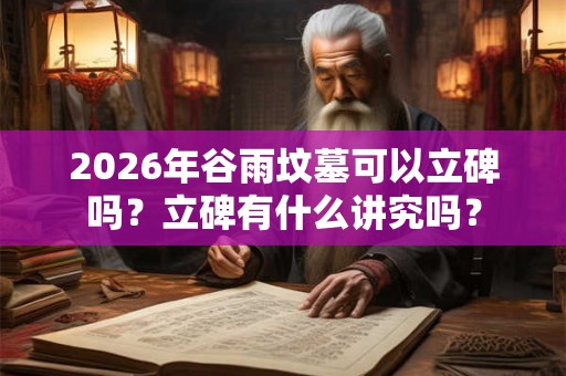 2026年谷雨坟墓可以立碑吗？立碑有什么讲究吗？