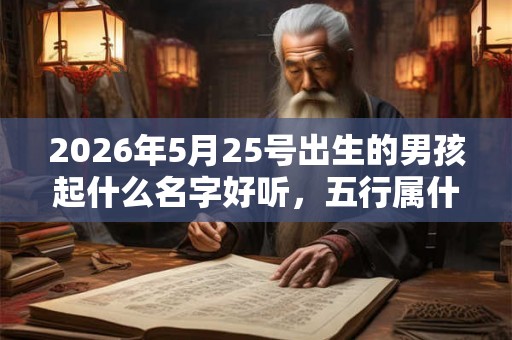 2026年5月25号出生的男孩起什么名字好听，五行属什么