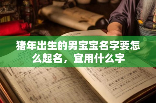 猪年出生的男宝宝名字要怎么起名，宜用什么字