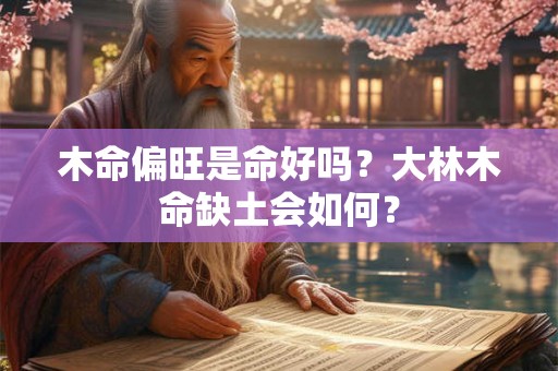 木命偏旺是命好吗？大林木命缺土会如何？