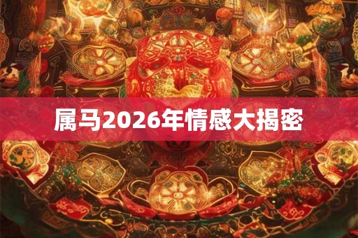属马2026年情感大揭密 属马2026年情感大揭密