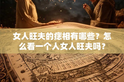 女人旺夫的痣相有哪些？怎么看一个人女人旺夫吗？