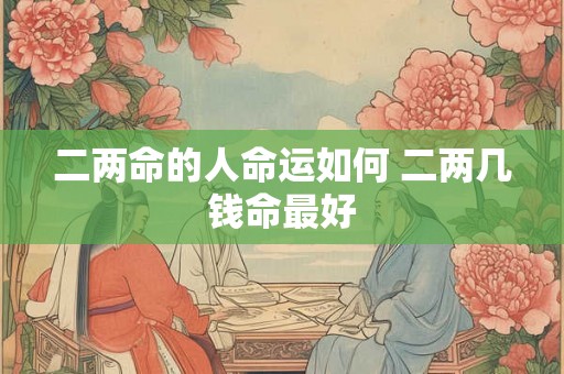 二两命的人命运如何 二两几钱命最好 二两命的人命运如何 二两几钱命最好