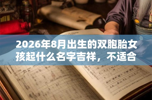 2026年8月出生的双胞胎女孩起什么名字吉祥，不适合用哪些字