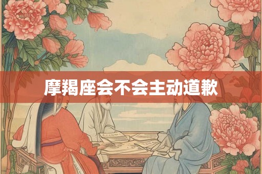 摩羯座会不会主动道歉